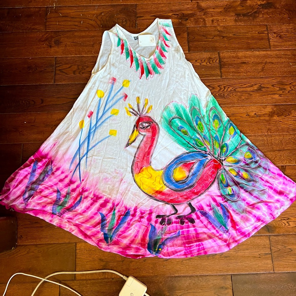 White Peacock Dress